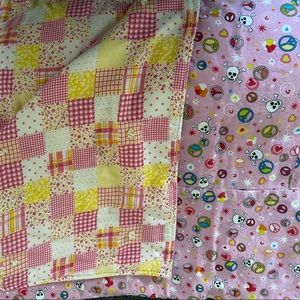 Handmade Pink and Yellow Children’s Quilt